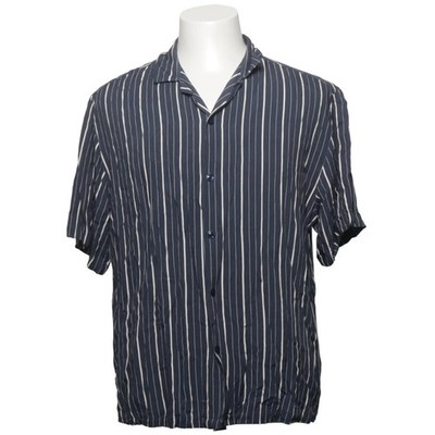 Topman, Kurzarmhemd, Größe: L, Blau/Weiß, Viskose, Streifen, Herren #cEz