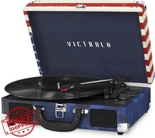 Victrola Record Player American Flag