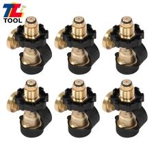 6 Pack Universal Propane Tank Gauge & Adapter Dual-Fit POL to Qcc1 Connector