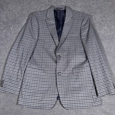 Tommy Hilfiger Blazer Mens Size 38R Navy Blue 2-Button Front Suit Jacket Check