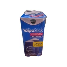 Twin Pack Vicks Vapo Stick Solid Balm Original No Mess NonMedicated Torn Box
