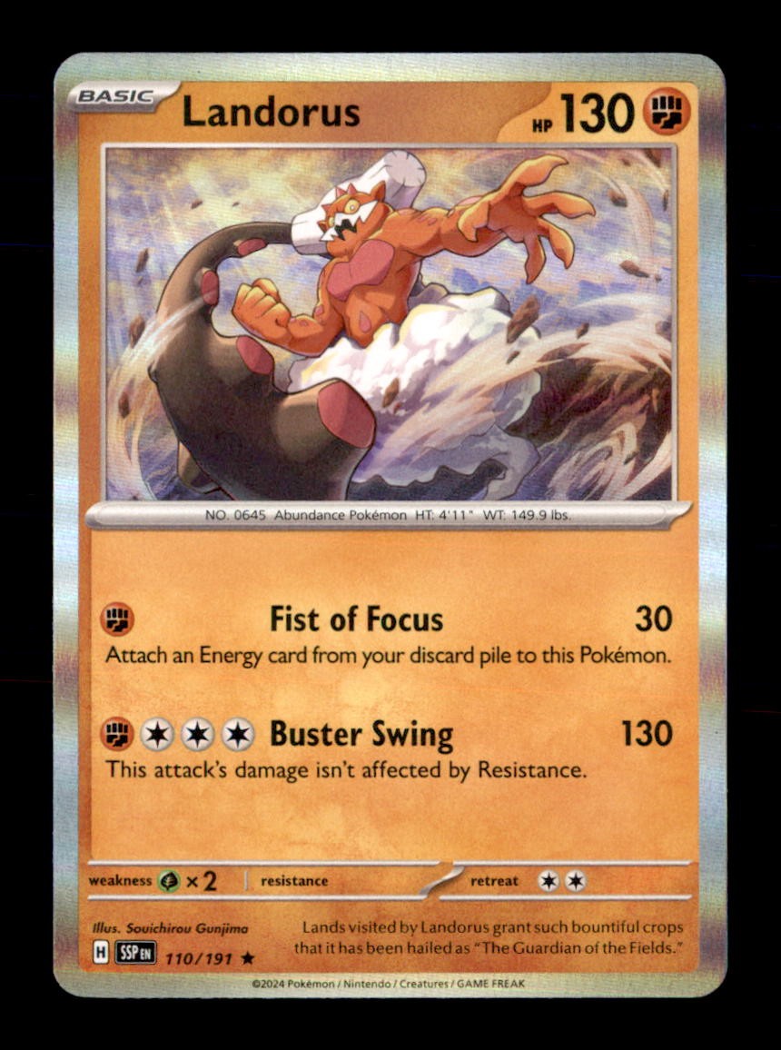Landorus 110/191 Rare Surging Sparks Pokemon Holo Near Mint