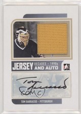 2013-14 ITG Decades 1990s Game Used Silver Jersey /2 Tom Barrasso Auto HOF 7ez