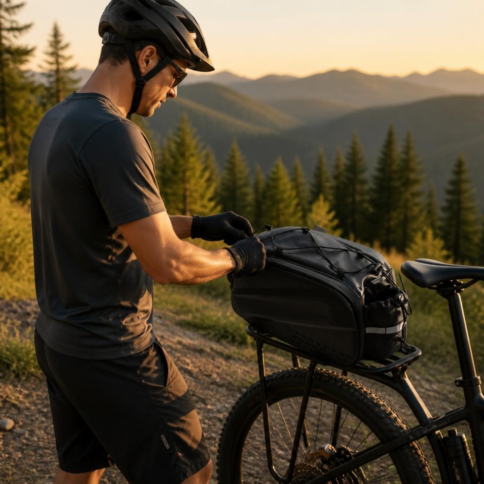 Cycle Store Rack Cycle Rear-Rack Bag Waterproof Rear Cycle Rack Bag with Shoulder Strap ...
