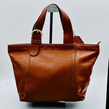 バッグ Old Coach Leather Dark Brown Tote Bag Vintage Old Coach