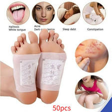 50X Foot Detox Patches Pads Herbal Organic Slimming Pad Toxins Deep Cleansing