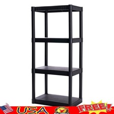 4 Shelf Heavy Duty Plastic Storage Shelves Organizing Unit Utility Shelving New