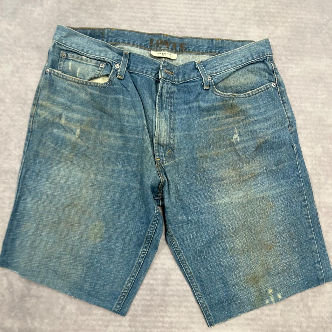 Levi's Shorts Levi 527 Cut Off Denim Jort Shorts Men's 38 thumbnail 2