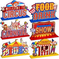 6 Pcs Carnival Decorations Circus Theme Party Centerpieces Decor