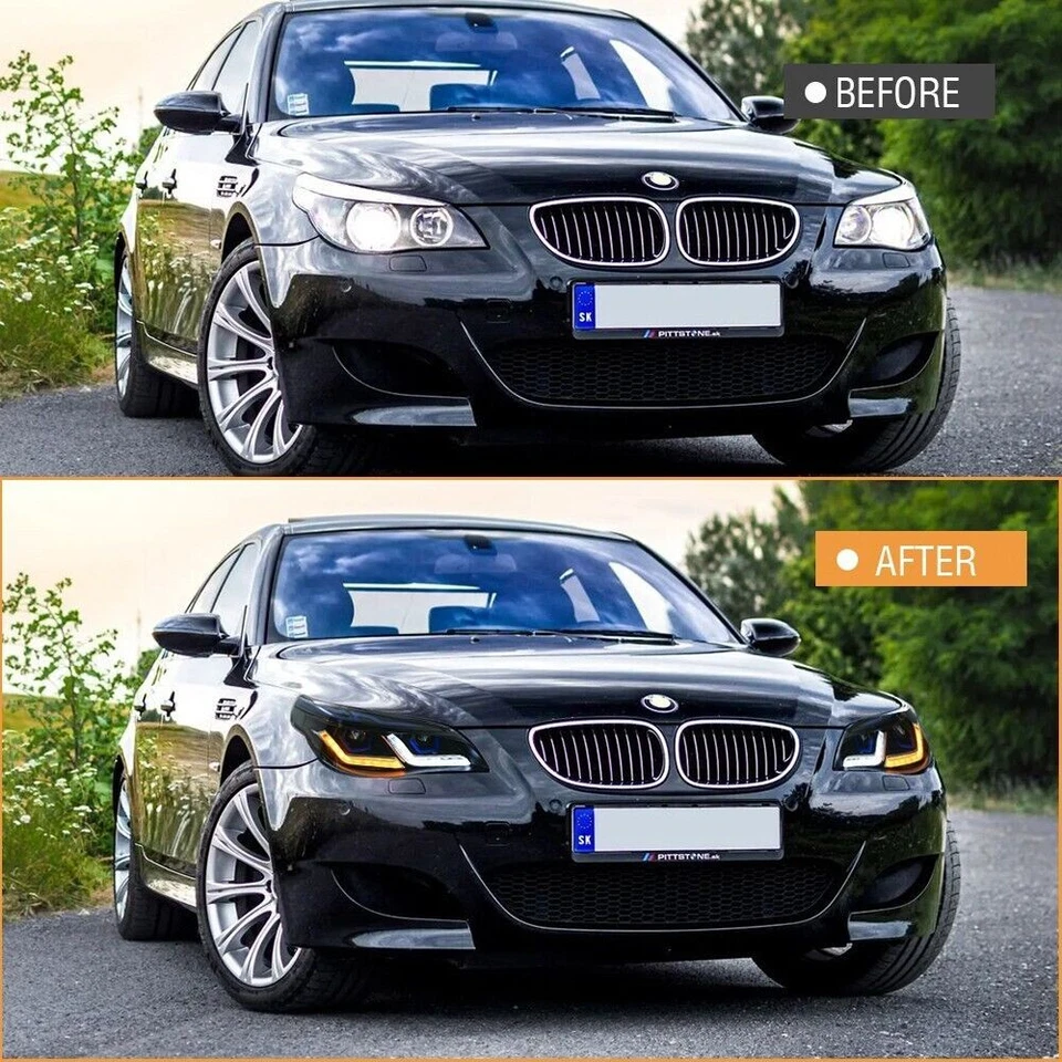 LED Headlights Assembly For BMW 5 series E60 E61 Xenon Front Head Lights LH+RH - Image 3 of 4