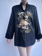 Chinese Shirt Traditional Men Tang Suit Dragon Satin