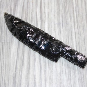 1 Obsidian Ornamental Knife Blade  #967    Mountain Man Knife
