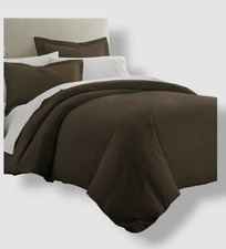 Ienjoy Home Brown Premium Ultra Soft 3-Piece Duvet Cover Set, King/Cal King