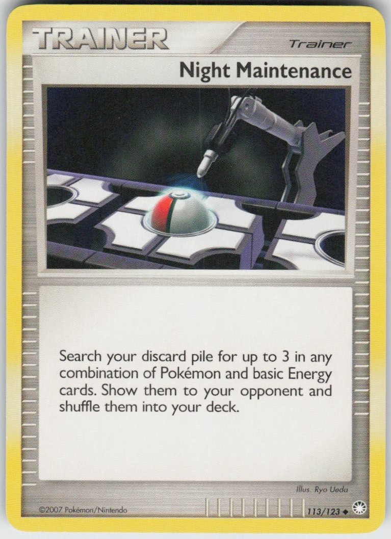 HP58 - Night Maintenance 113/123 Uncommon Mysterious Treasures Heavily Played