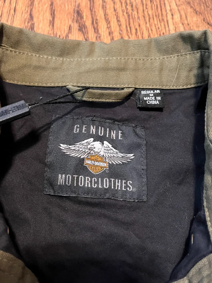 Harley-Davidson 男式水洗棉帆布休闲内衬夹克中号 97120-20VM — 第 4/4 张图片