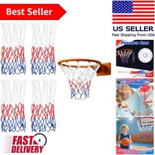 4 Pcs Nylon Mini Basketball Net Replacement for 8-10.25" Hoops, Weatherproof
