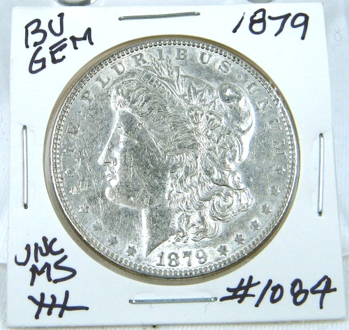 1879 MORGAN SILVER DOLLAR FROM ORIGINAL BANK BAG GEM BU US MINT #1084