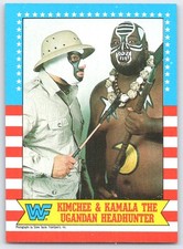 1987 Topps WWF #11 Kimchee & Kamala the Ugandan Headhunter