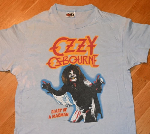 OZZY OSBOURNE original concert tour tee shirt M/ 1980s vintage concert t-shirt, vintage, single stitch, B+ condition