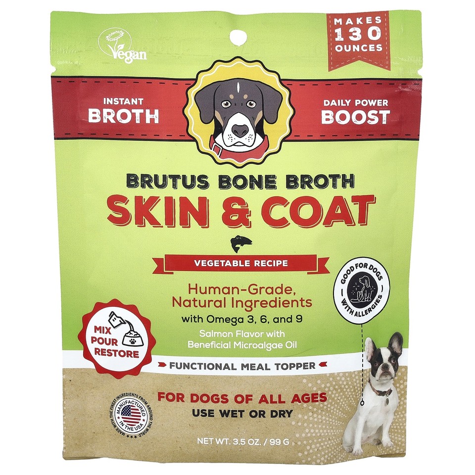 Skin & Coat, Vegetable Recipe, For Dogs of All Ages, Salmon, 3.5 oz (99 g)