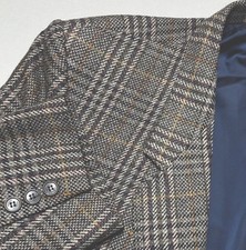 VTG Tweed Blazer 100 Extrafine Cashmere Plaid Sport Coat Suit Jacket Men 42