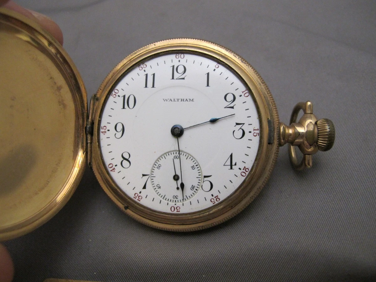 Beautiful American Waltham Model 7675567 12K Rolled Gold Filled Pocket Watch VTG Waltham Mechanical (Manual) Gold Filled Pocket Watch Pocket  main image 3