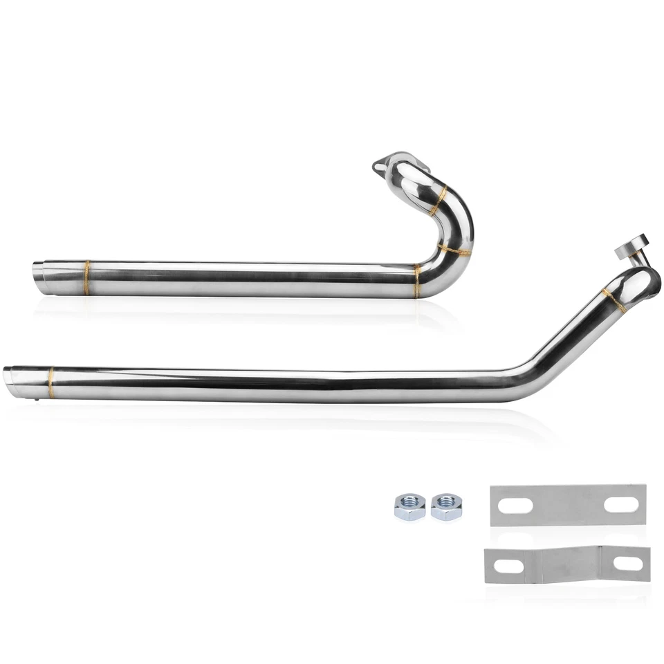 Shortshots Staggered Exhaust Pipes W/ Baffles Chrome For Yamaha V Star XVS1100 Foto 3 de 4