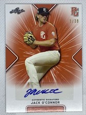 2021 LEAF PERFECT GAME ORANGE JACK O’CONNOR PAPER AUTO # 1/30