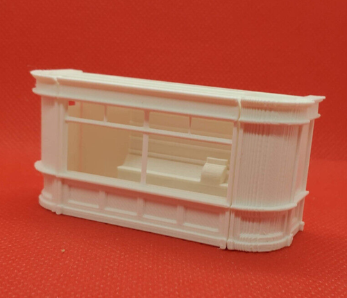 HO / H0 Scale Roadside Kiosk Newspaper Stand White-unpainted - Picture 2 of 6