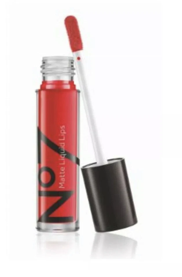 No7 Matte Lipgloss Liquid Lips Fearless Red 4ml