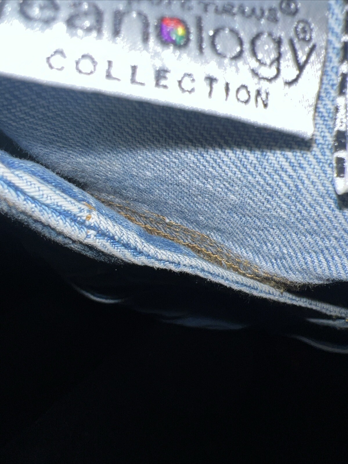 Y2K Style Mod Patch Work Flower Power  Straight J… - image 5