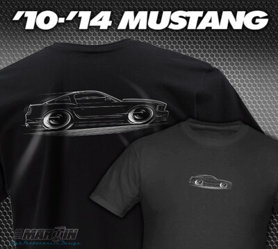 2010 to 2014 Mustang T-Shirt Art GT Ford 2010 2011 2012 2013 2014 5.0 302