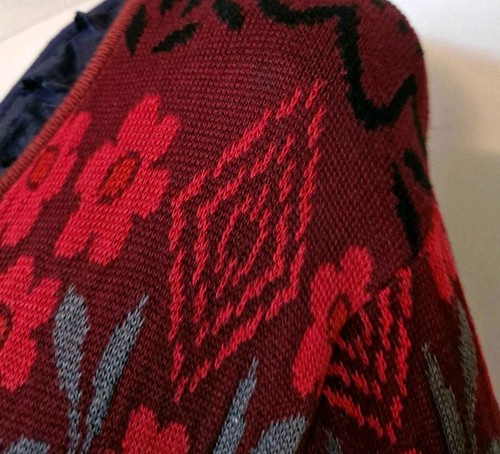 Gudrun Sjöden Jaquard Strickjacke, Gr. L, Floralem Muster., Neuwertig - Bild 5 von 7