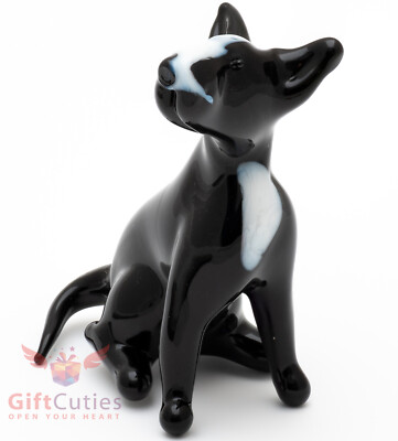 Art Blown Glass Figurine of the Bull Terrier dog