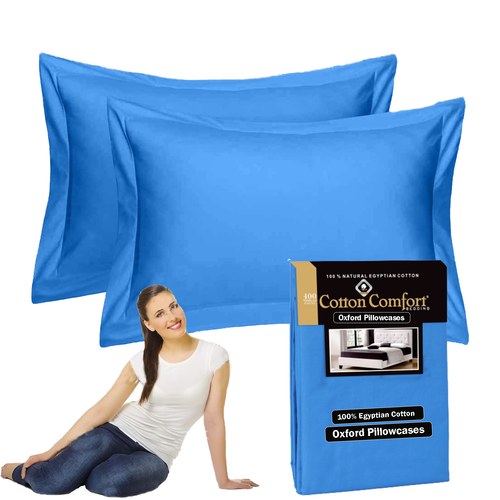 4 Pair 400 TC 100% Egyptian Cotton Housewife Pillowcases Grey Oxford Pillow Case - Picture 22 of 29