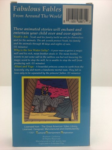 Noahs Ark And Other Fabulous Fables Vhs Diamond Entertainment - Picture 2 of 4