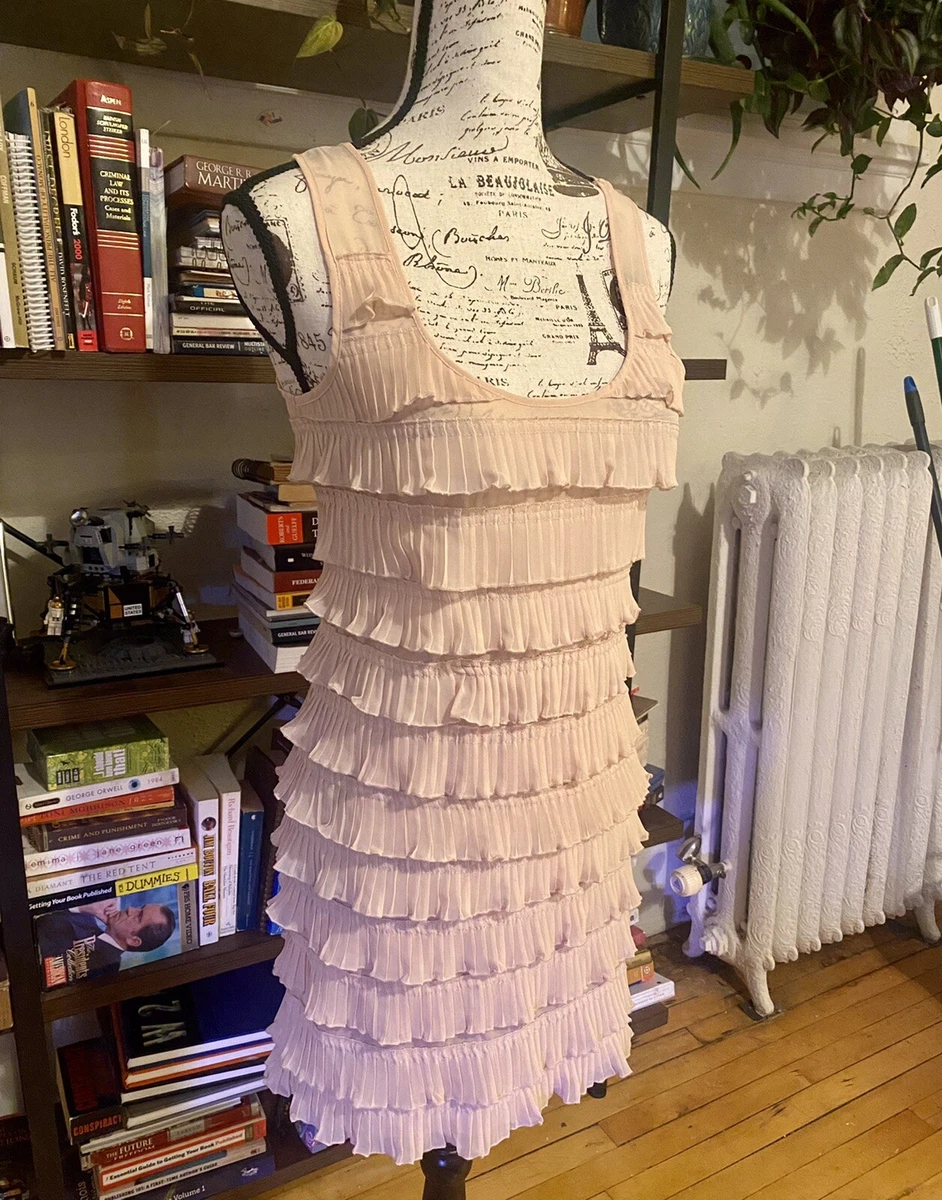 Retro Blush Colored H M 1920s Flapper Style Dress Women s Small