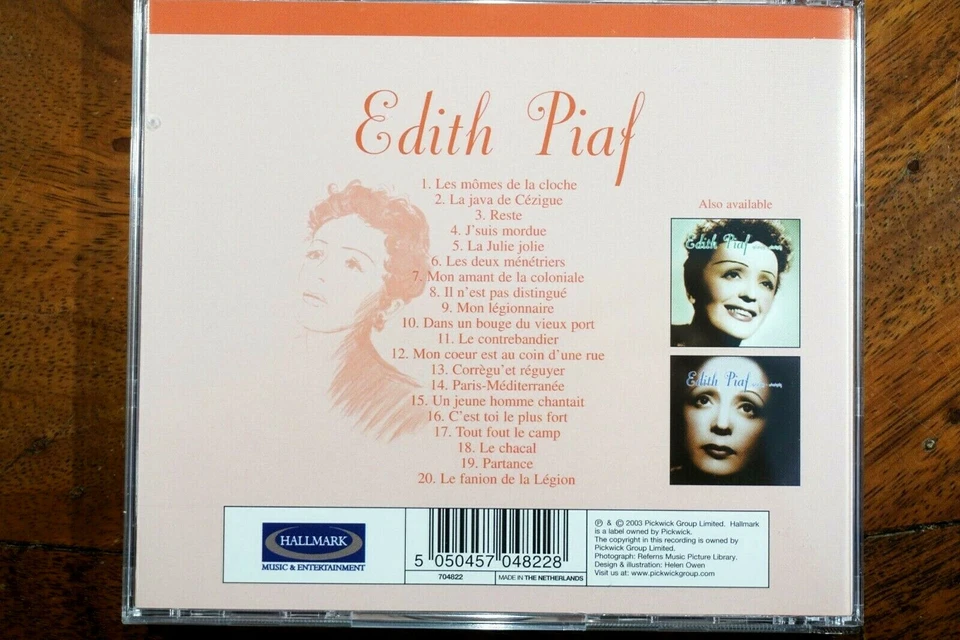 Edith Piaf - Volumen 1 - CD, en muy buen estado Foto 2 de 2