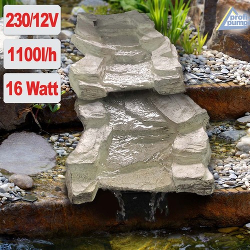 BACHLAUF GARTENBRUNNEN WASSERFALL SPRINNGBRUNNEN WASSERSPIEL GARTEN TEICH SCHALE