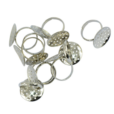 10 Anneaux Réglables Argentés - Bases De 20 Mm - Pour Création Bijoux - Marque Sans