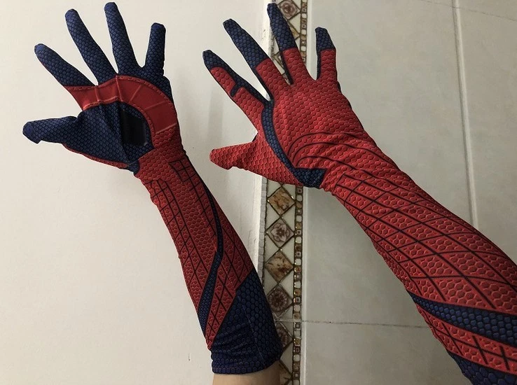 Stunning Amazing Spider-Man Elbow-length Gloves Cosplay Costume Halloween Props - Image 3 of 4