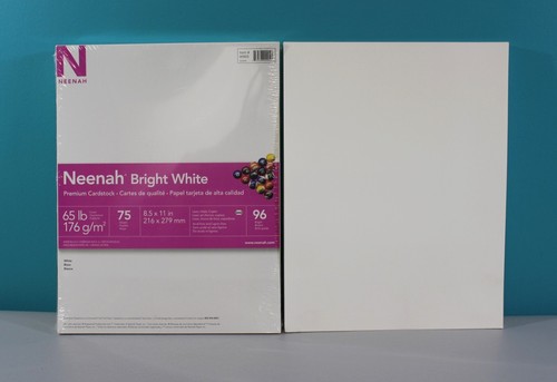 Neenah Bright White Premium Cardstock 75 Sheets New & 37 Individual Sheets
