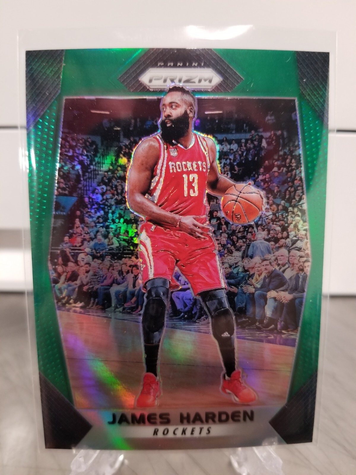 2017-18 Panini Prizm Prizms Green #251 James Harden Rockets