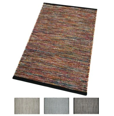 Tapis Intérieur Flamenco Multicolore Laine Coton Moderne Lavable Machine 60x95cm - Photo 1/4