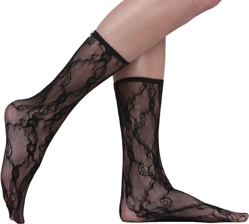 NEW VOLCOM FIERCE LACEY SOCK 4"H STRETCH LACE SOCKS ASSORTED COLORS ONE SIZE - Picture 10 of 16