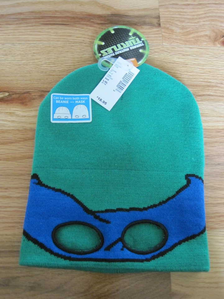 THE CHILDREN'S PLACE 忍者海龟 Beenie 雪帽面具 尺寸 M 全新 — 第 2/4 张图片