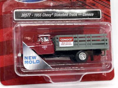 ho trains Mini Metals 1955 Chevy Stake bed Truck - Conoco Oil