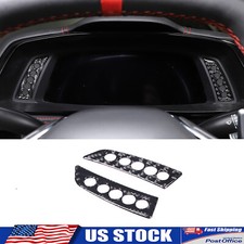 Carbon Fiber Instrument Fault Light Display Sticker Trim For Corvette C8 2020-25 Carbon Fiber Instrument Fault Light Display Sticker Trim For Corvette C8 2020-25