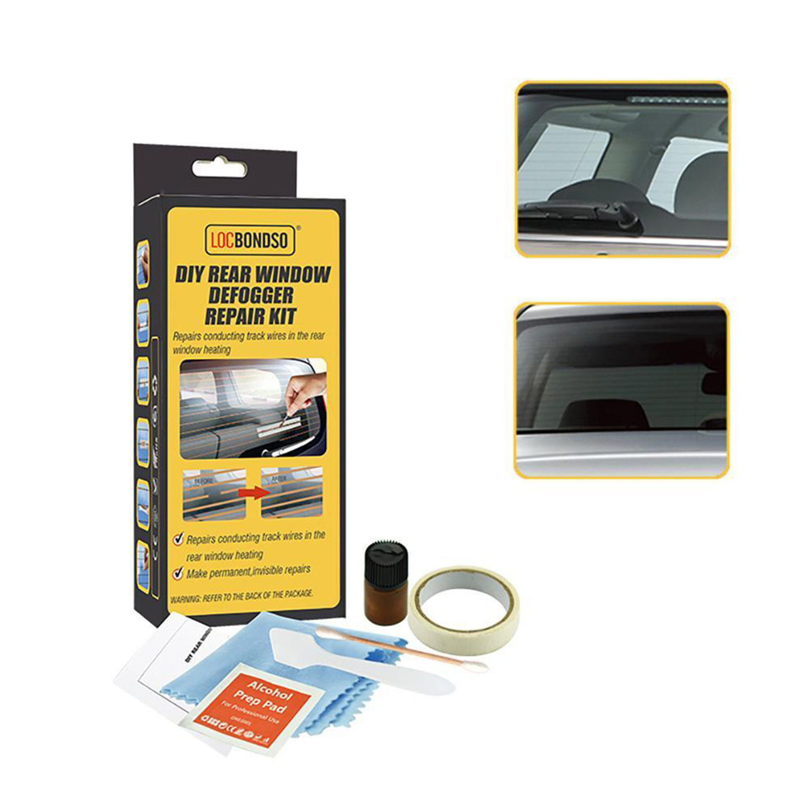Car Rear Window Defogger Repair Kit Scratched Broken Defroster Heater Grid eBay