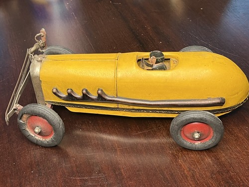 1920s KoKoMo Electricar Vintage Metal Race Car Toy w/ Driver, Original Paint - Picture 4 of 12